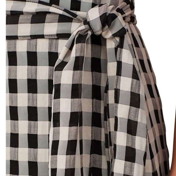Cosmopolitan X DTO Black White Gingham Freya Midi Dress Size Small - Picture 8 of 13